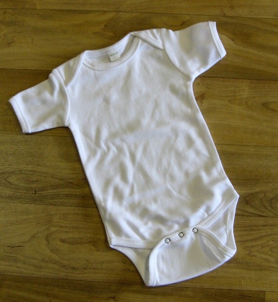 White Cotton Baby Rompers Embroidery Blank by jansnstitches