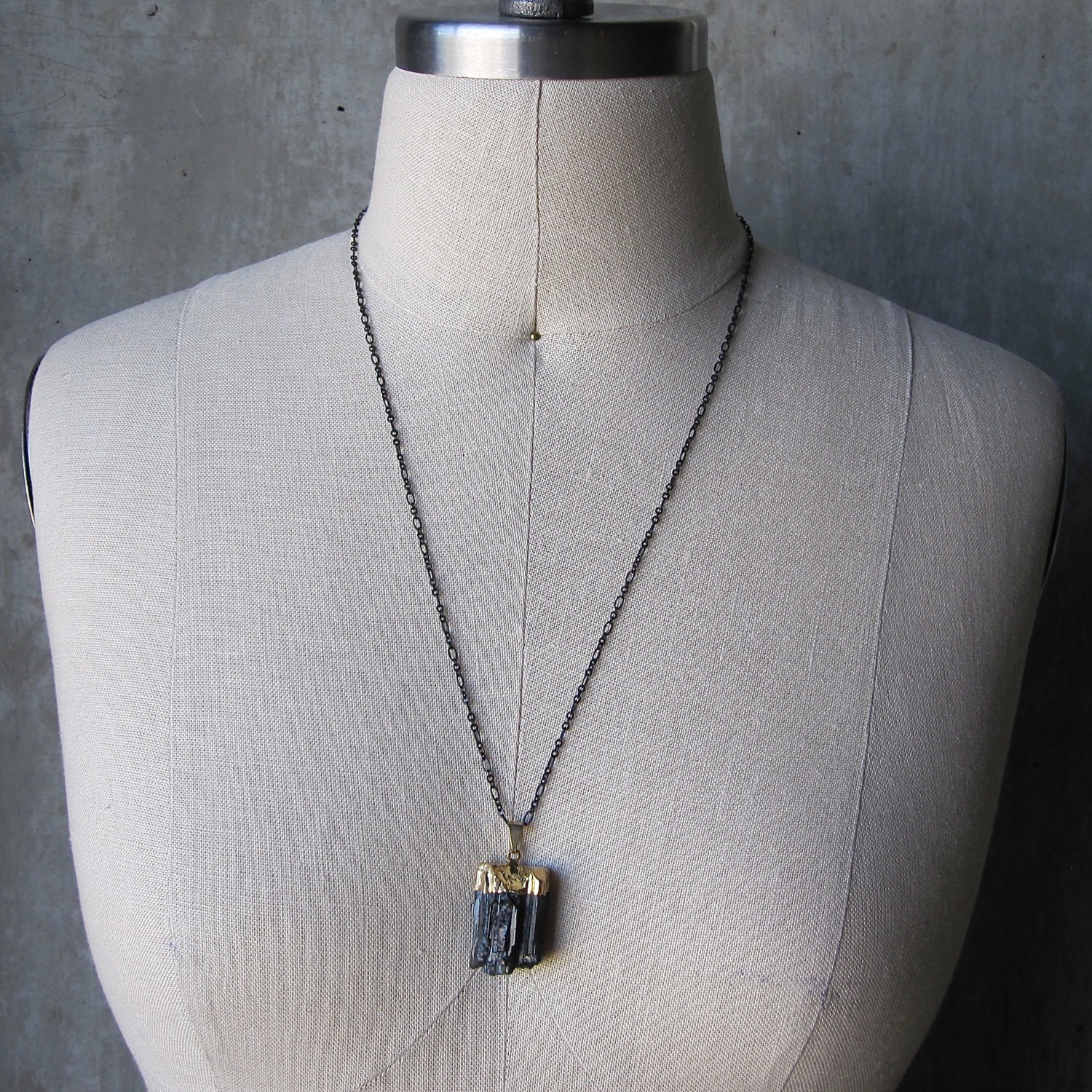 Matte Black Chain with Gold Dipped Black by GirlsWhoWearPearls