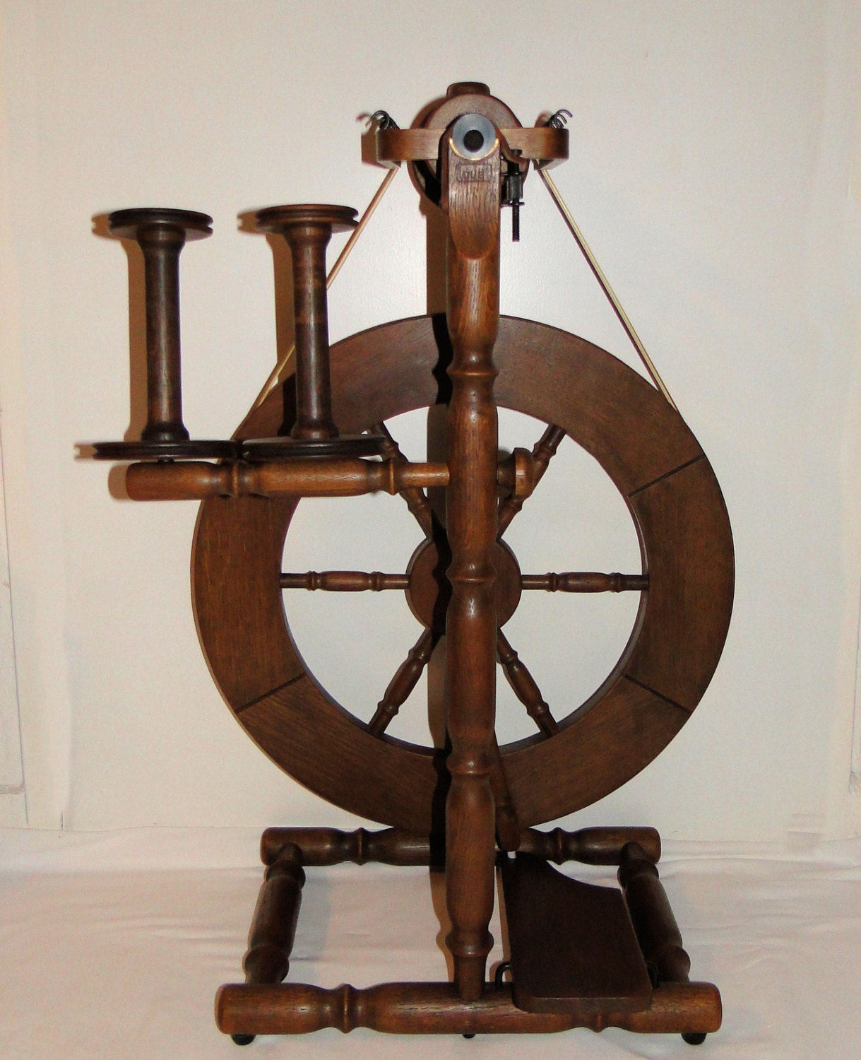 Louet S71 Spinning Wheel Vintage Dark Stained by PeaknitGallery