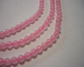 Sale, Rose Quartz beads, gemstone beads, 4mm, gemstone beads, rose, light pink, nice round beads, 4mm beads, round, 4mm gemstone beads