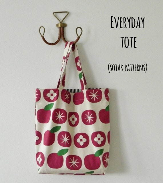 Everyday Tote bag {PDF sewing pattern} - instant download, beginner ...