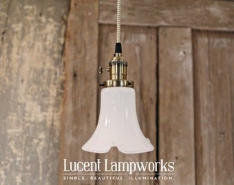 Ruffle Edge Opal Shade Style Fixture - 5 Inch
