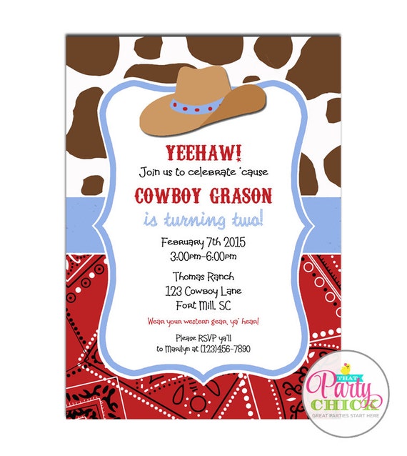 Free Cowboy Invitations Printable 9