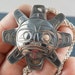 Haida Indian Sterling Silver Necklace Pendant. BC Canada. Signed DL. sunface No.001102 cs