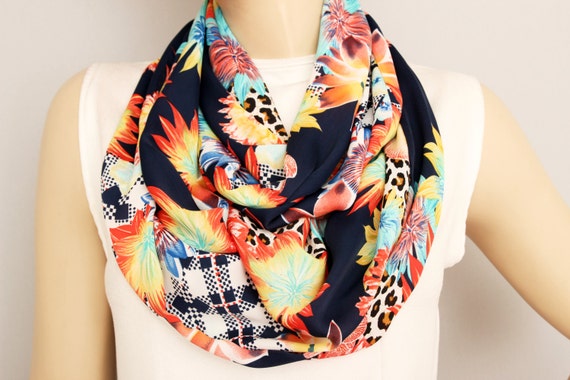 SILK scarf -Infinity scarf,Loop scarf, scarf , necklace scarf, neckwarmer,