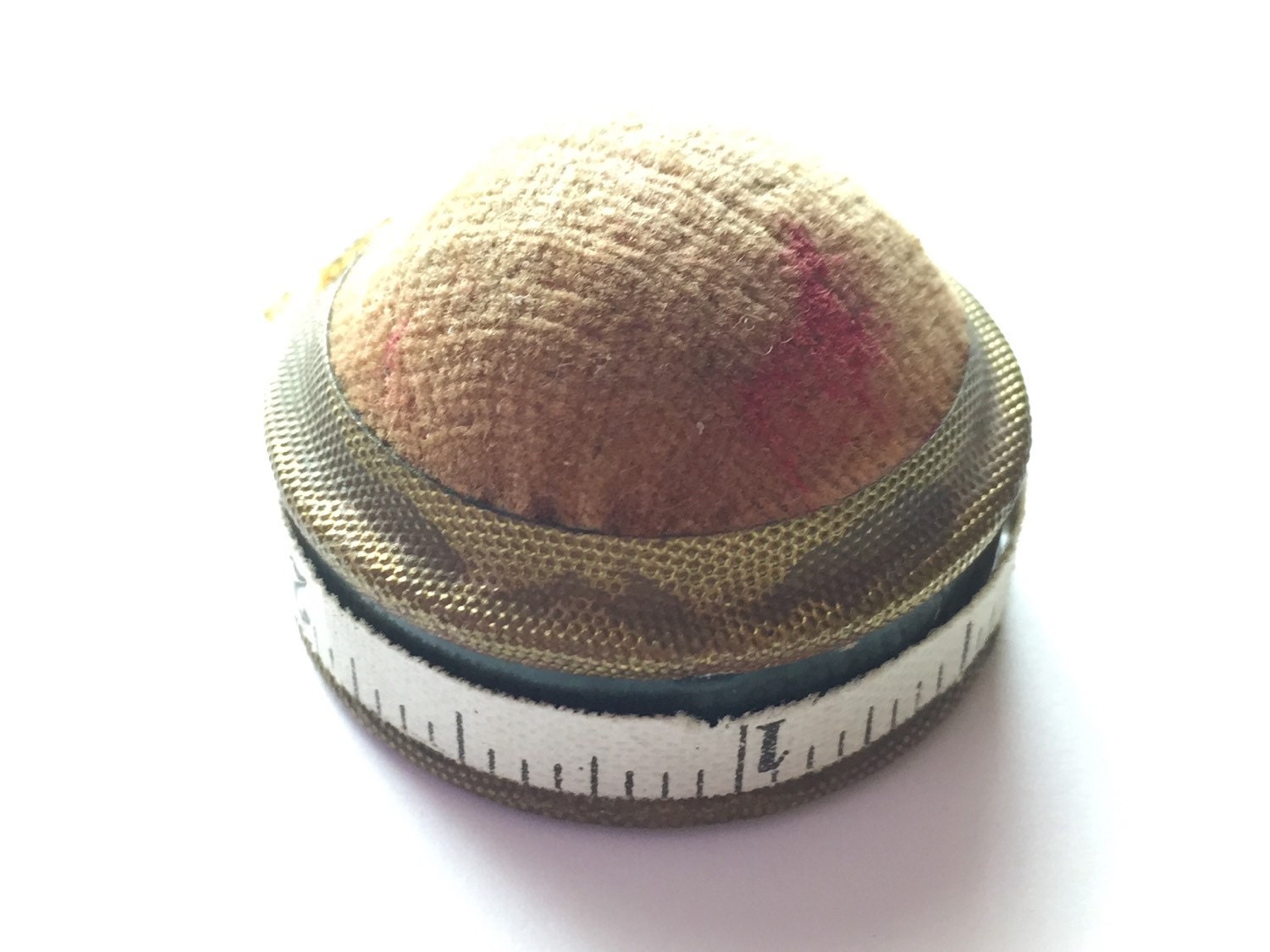Antique Sewing Tape Measure and Pin Cushion