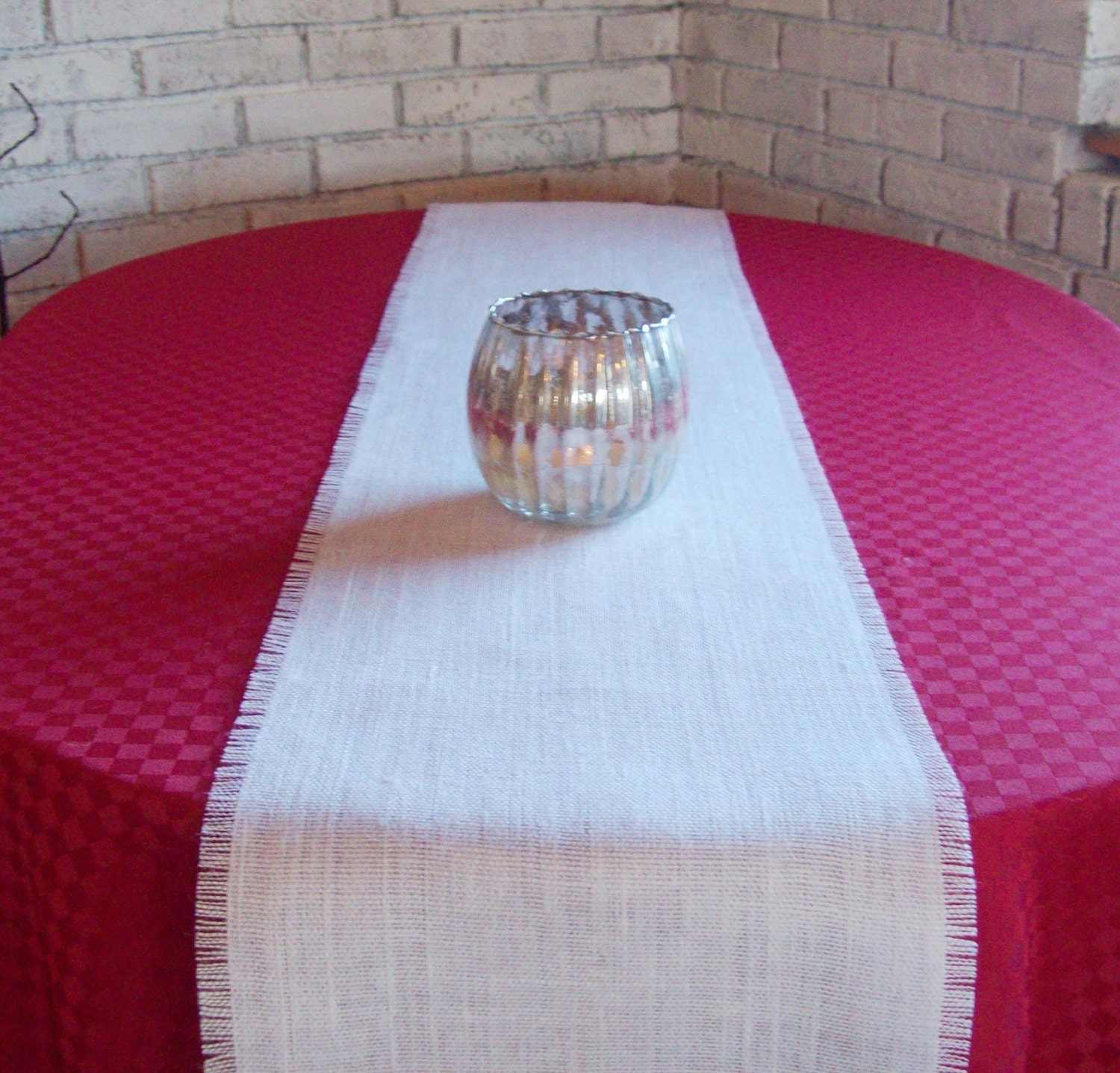 Burlap Table Runner 120 Inches Long Rustic and Elegant Table