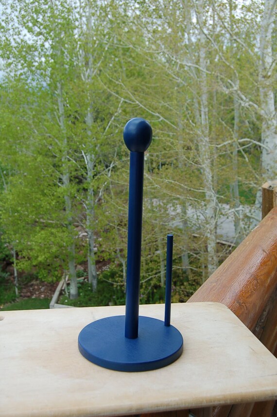 Cobalt Blue Paper Towel Holder by BehindTheHiddenDoor on Etsy