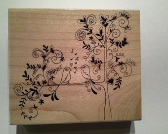 Penny Black Wood Mounted Rubber Stamp - Love Song