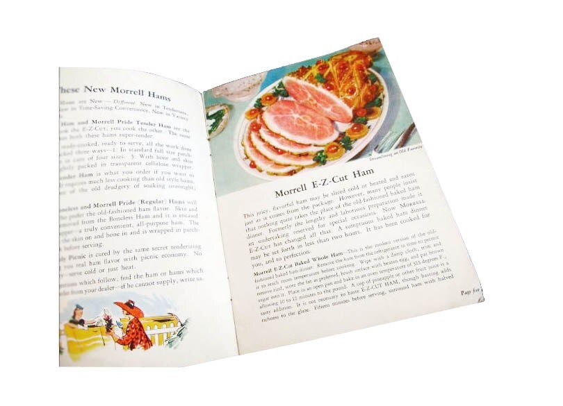 Ham Recipe Booklet Mr Ham Goes to Town 1939 Morrell E Z Cut