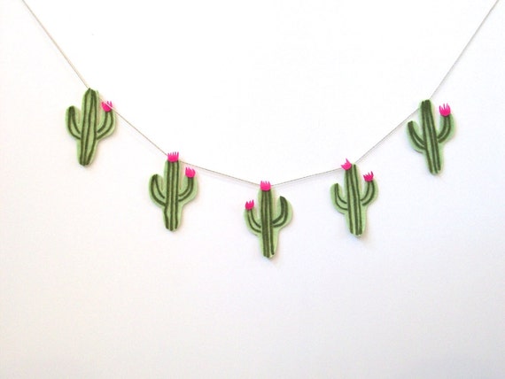 Super fun felt cactus banner southwesten cacti banner in