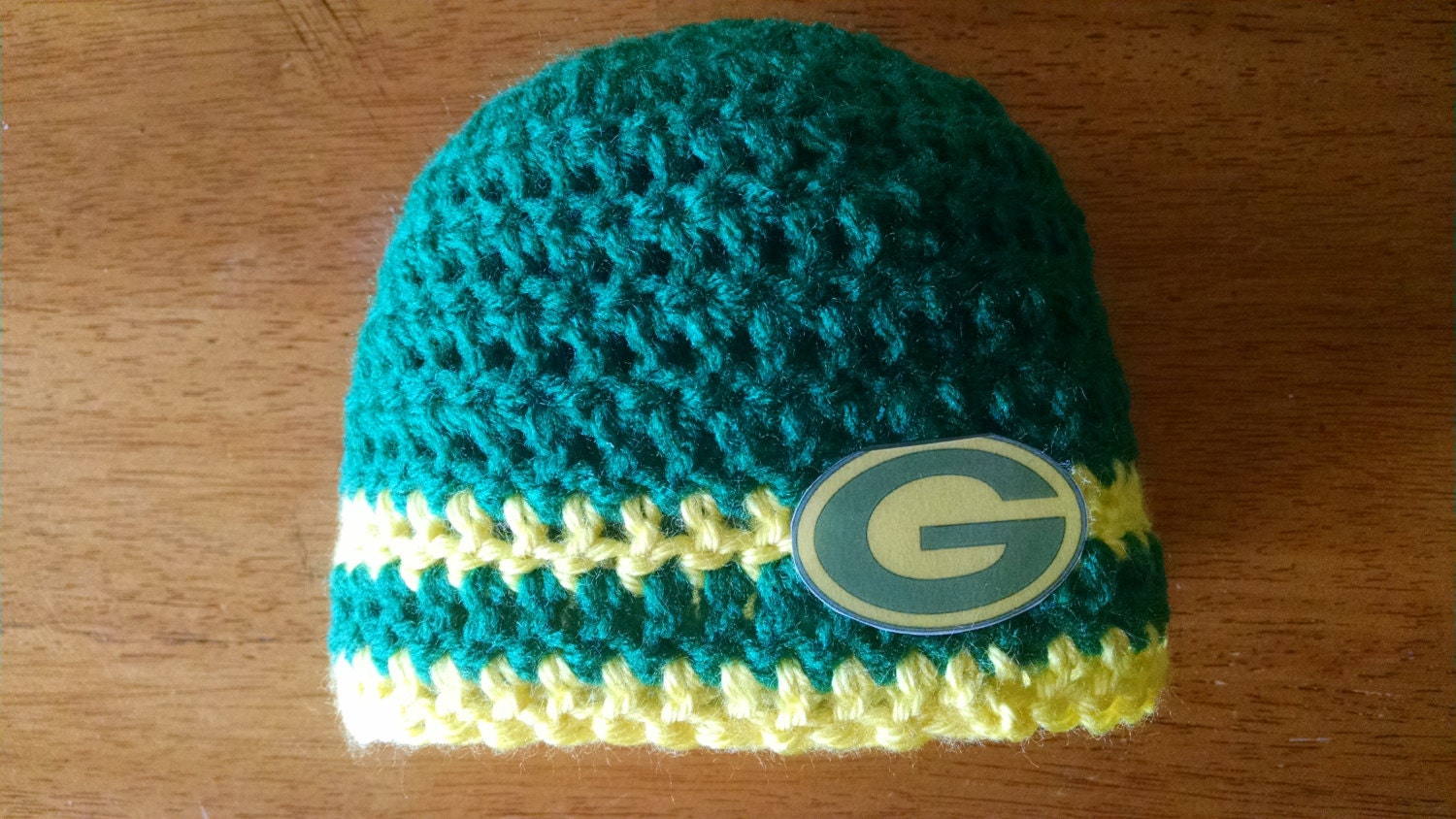 Crocheted Baby Green Bay Packers Hat