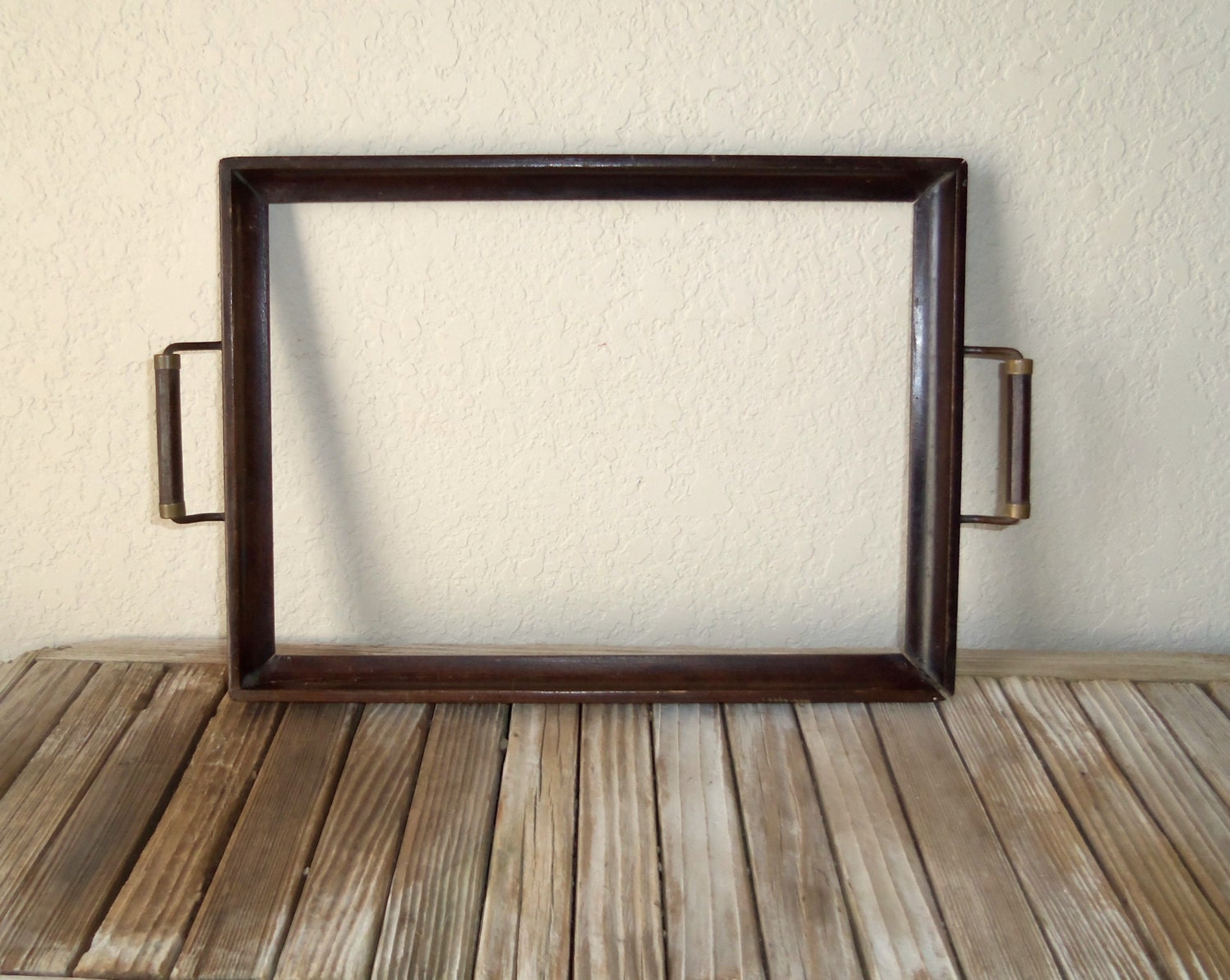 Vintage Wood Serving Tray with Handles Haute Juice