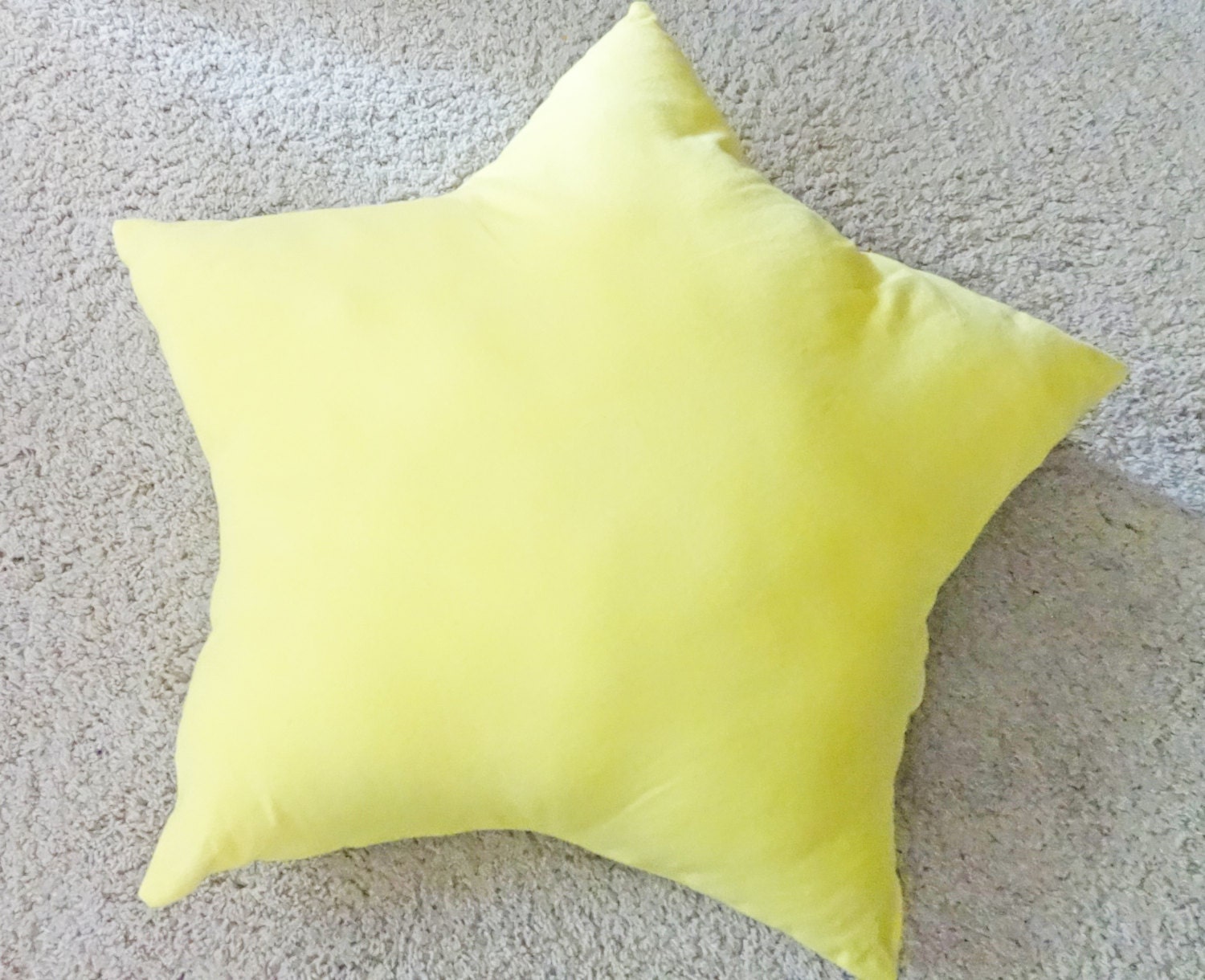 Star floor pillow yellow star pillow kids floor by LovebugHandmade