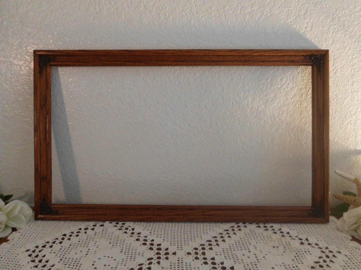 Large Vintage Carved Wood Frame 100 Solid Wood 12 x 22