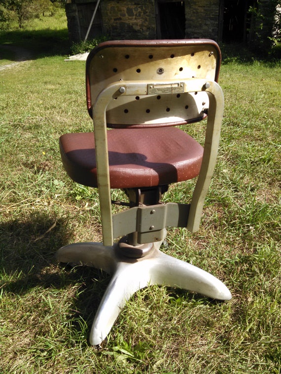 REDUCED. CLEARANCE. MCM aluminum office swivel desk chair by