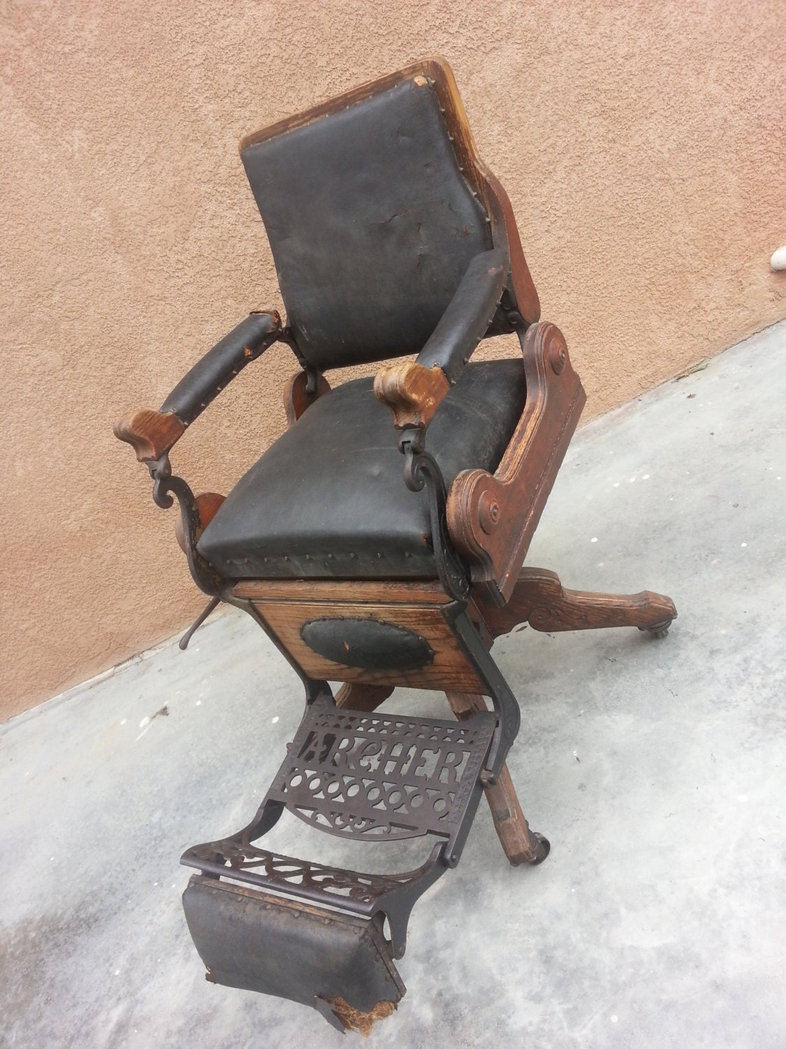 Rare 1880's Archer Barber Chair PRICE REDUCED by UniqueStash