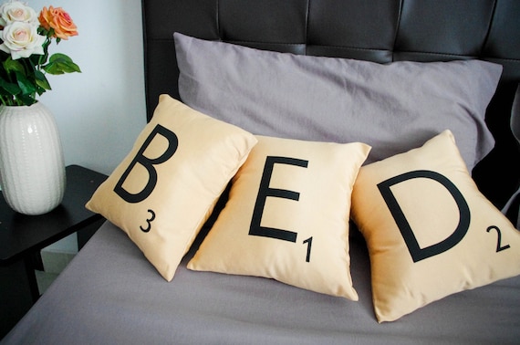 BED Set Of 3 SCRABBLE LETTER Decorative By PersonalizedWorld