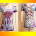 SIZE SMALL...ONLY 1 Made...Tie Dyed Shredded Womens / Juniors Top Sanskrit Inspired