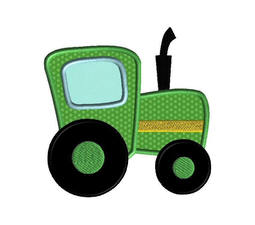 Tractor Applique Machine Embroidery Design-INSTANT by SewChaCha