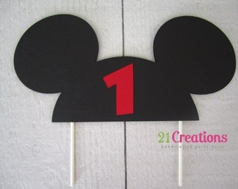 Mickey Mouse Cake Topper with Age