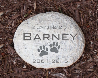 Engraved Pet Memorial Garden Stone Personalized In Loving Memory Sympathy Gift Dog Cat