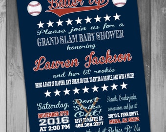 Baseball Baby Shower Invitation Printable Baby Shower Couples Baby Couples Shower Coed Baby Boy Baby Shower Baby Boy Coed Shower