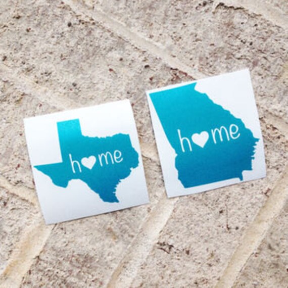 State Vinyl Decal Car State Decal Home Car by AStitchofHappiness