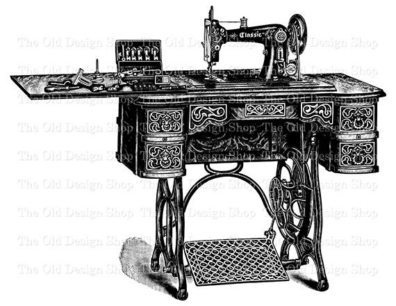 clipart vintage sewing machine - photo #46