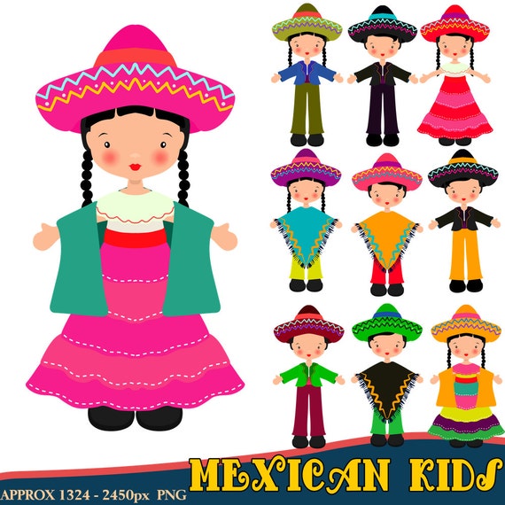 Mexican Clipart Children Clipart Fiesta Clipart Mexican