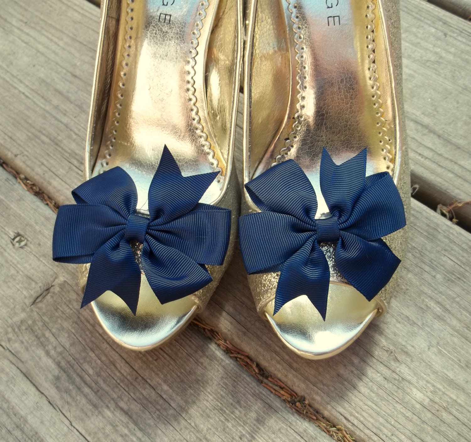Wedding Shoe Clips Bridal Shoe Clips Grosgrain by ShoeClipsOnly
