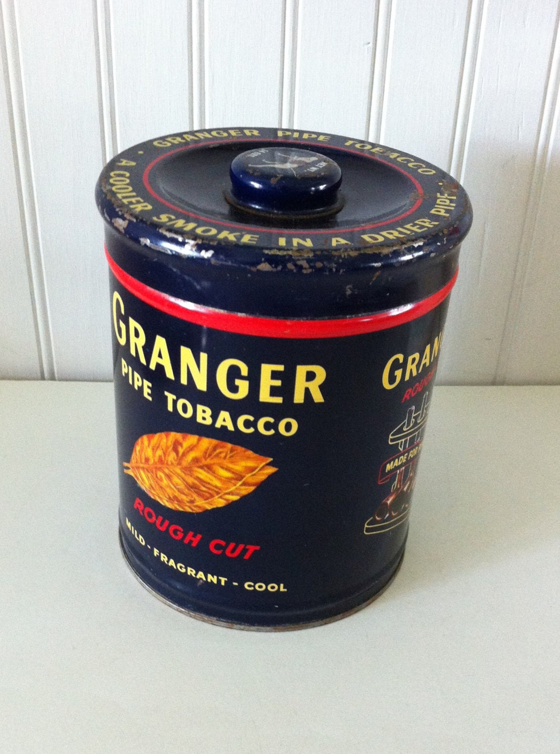 Granger pipe tobacco tin advertising tin tobacco tin-pipe