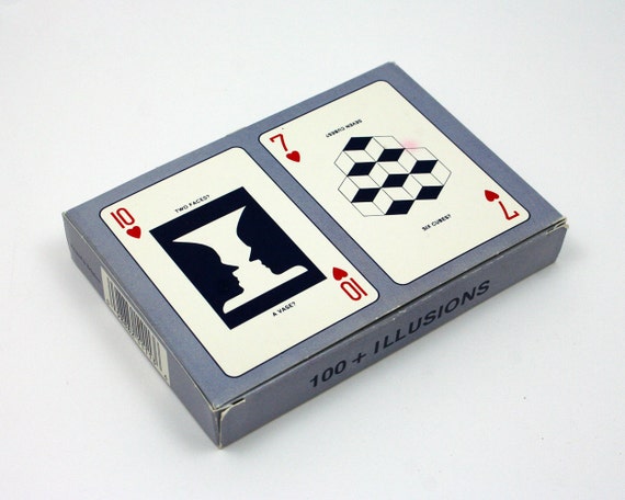 Optical illusion playing cards deck of magic cards visual