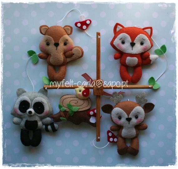 Woodland Mobile, Forest Mobile, Eco Mobile, Nursery 