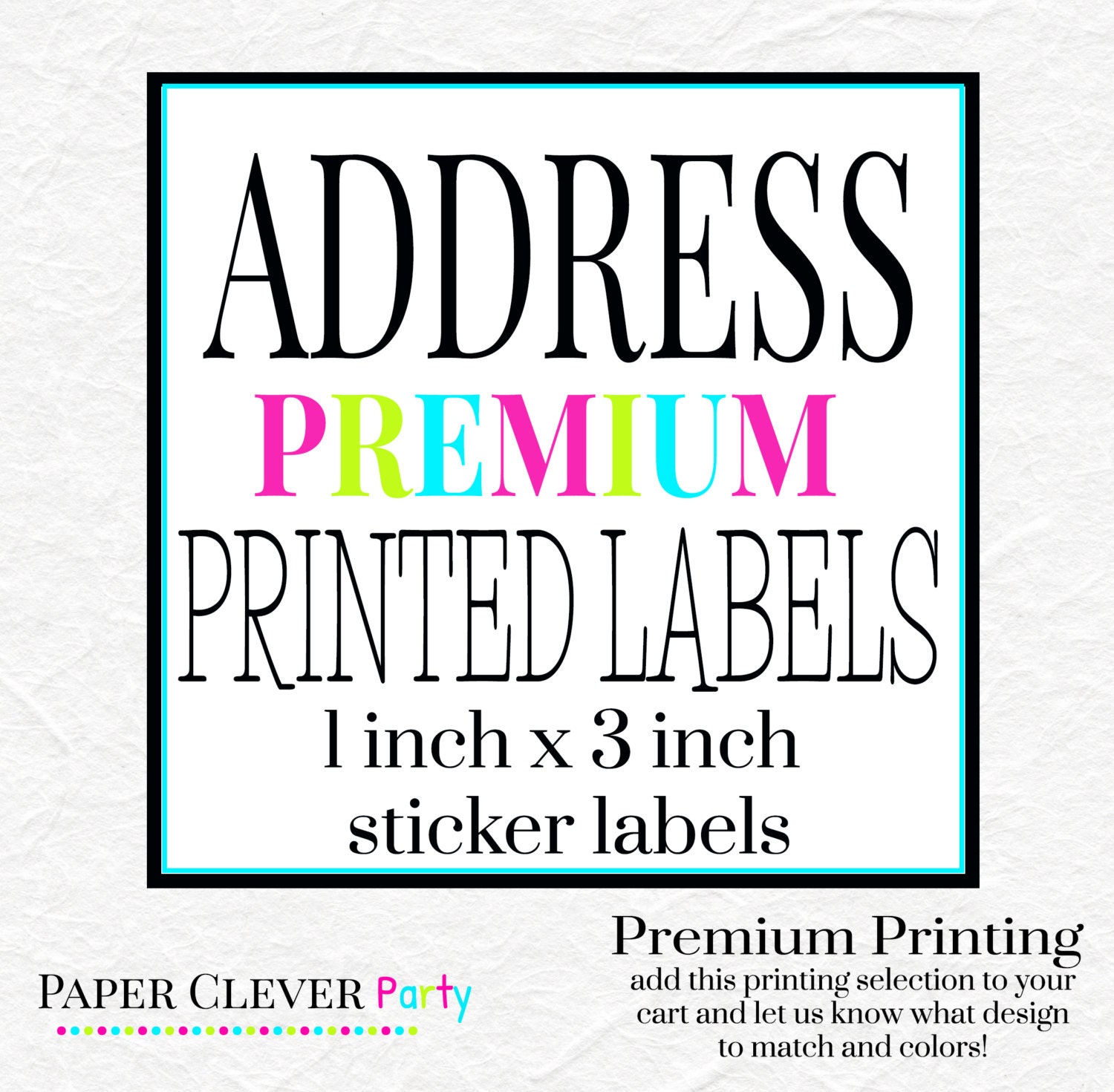 Premium Printed Address Labels Matching By Papercleverparty Premium printed address labels matching by papercleverparty