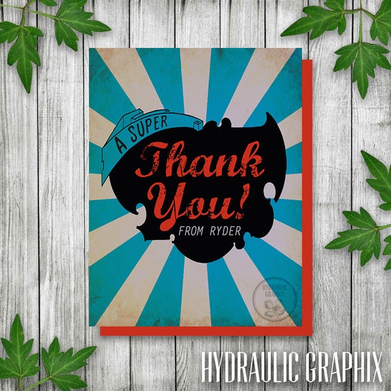 Super Hero Birthday Party Thank You Card, Printable Thank You Card for Kids Party, Comic Book Party Theme Thank You Card, Boys Birthday Il_570xn