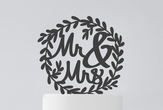 Mr and Mrs SVG Cutting File JPG and EPS Wedding Cake Topper