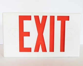 exit sign on Etsy, a global handmade and vintage marketplace.