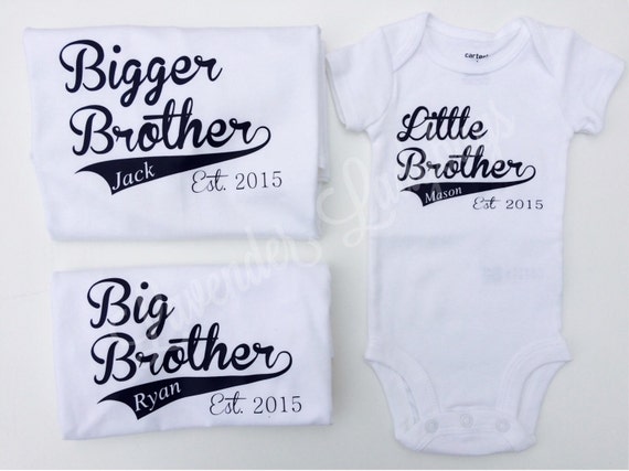 Personalized Big Bro Lil Bro Shirts big by LavenderLadybugsNY