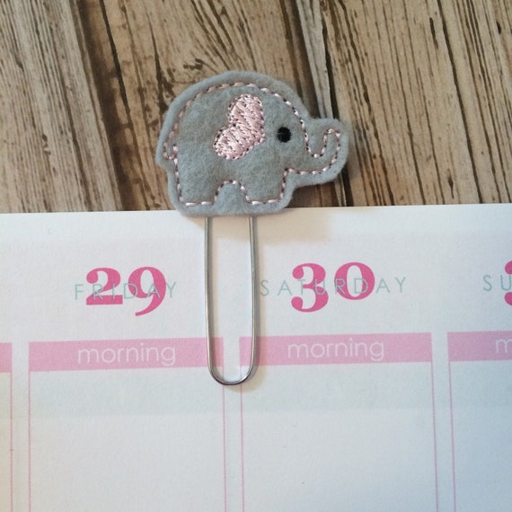 Elephant Planner Paperclip Felt Planner Clips Animal