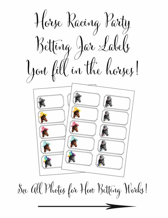 ... Belmont Stakes Party Horse Racing Printable Betting Sheets 4 Digital