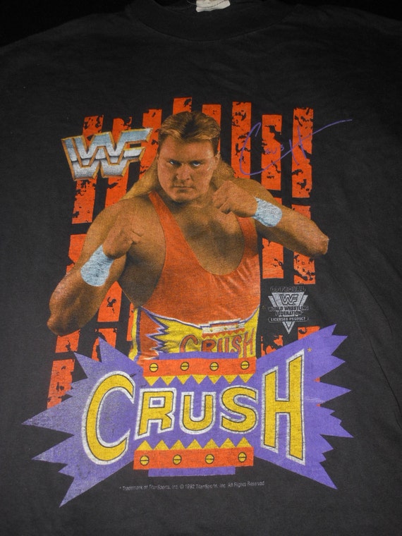 90s Crush WWF Wrestling t shirt Large rare by AllNightGarageSale