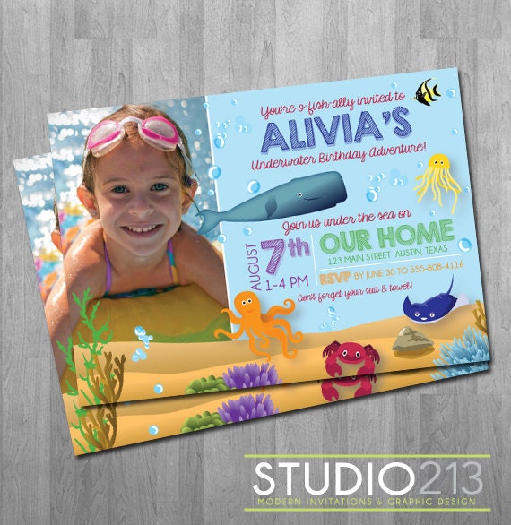 Underwater Birthday Invitations 9