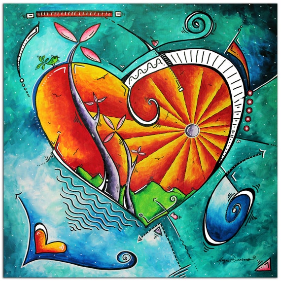 Heart Art 'Heart Land' Abstract Love Painting