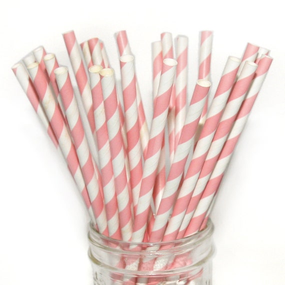 Light Pink Paper Straws Il_570xn