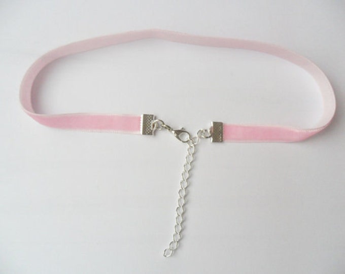 SALE item Pink velvet choker necklaces bulk discounted Lot of 10, SALE price.