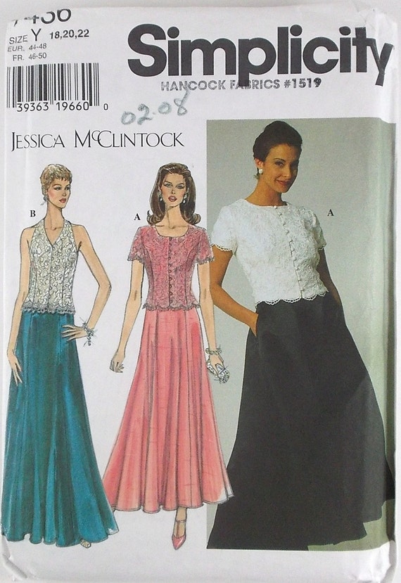 Misses Top and Skirt Simplicity  Pattern  7436 Plus  Sizes  Mother