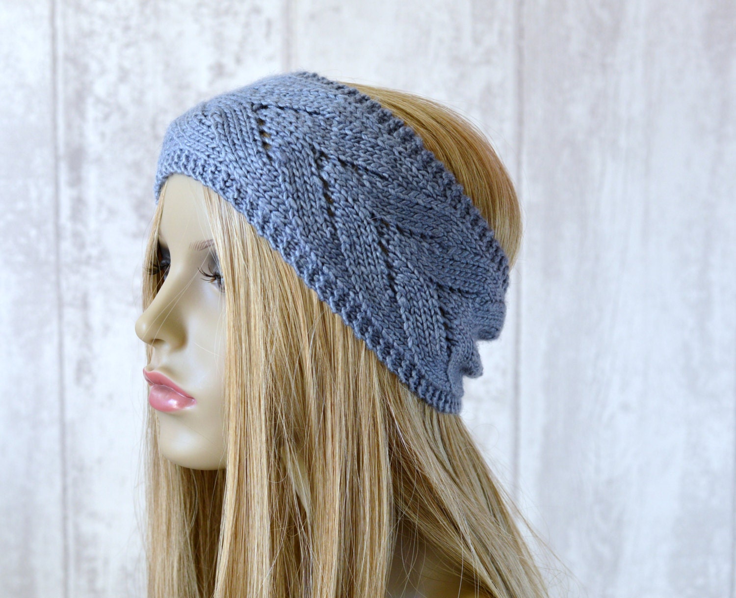 KNITTING PATTERN Chevron Lace Headband Summer Headwrap Quick