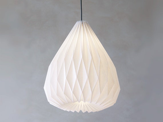 Items similar to SNOWDROP XL origami lampshade on Etsy