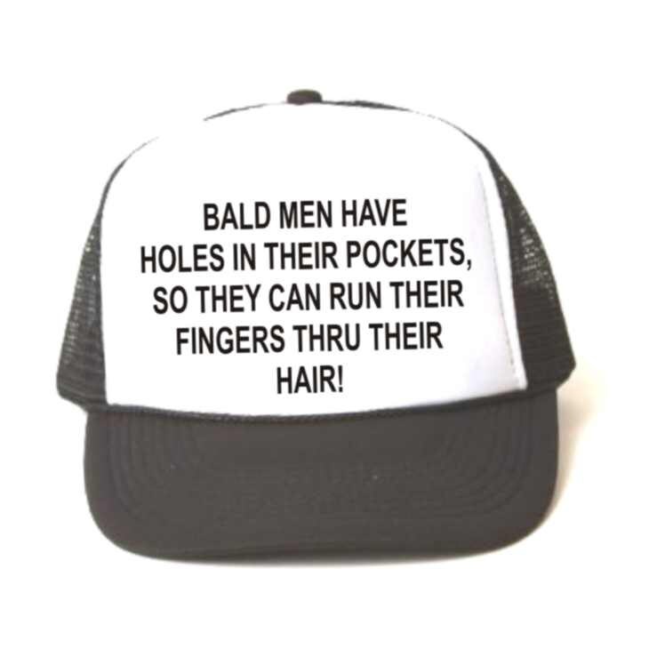 Bald men joke cap truckers cap truckers hat baseball hat